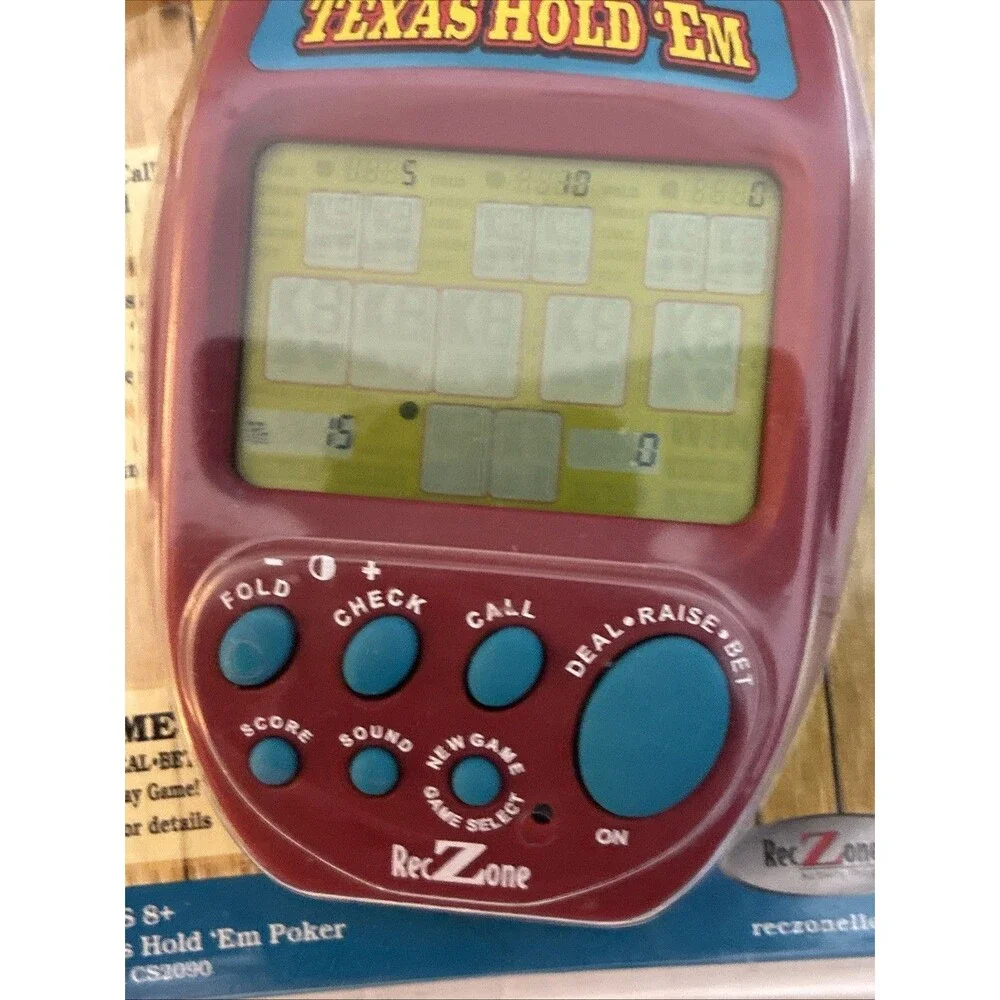 2004 Texas Hold Em Handheld Electronic Poker Game RecZone CS2090 New Sealed